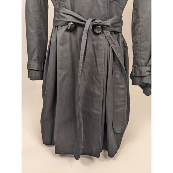 Manoush Anthropologie Black Overcoat Jacket Small Large Buttons Pockets Size 38 - Picture 7 of 13